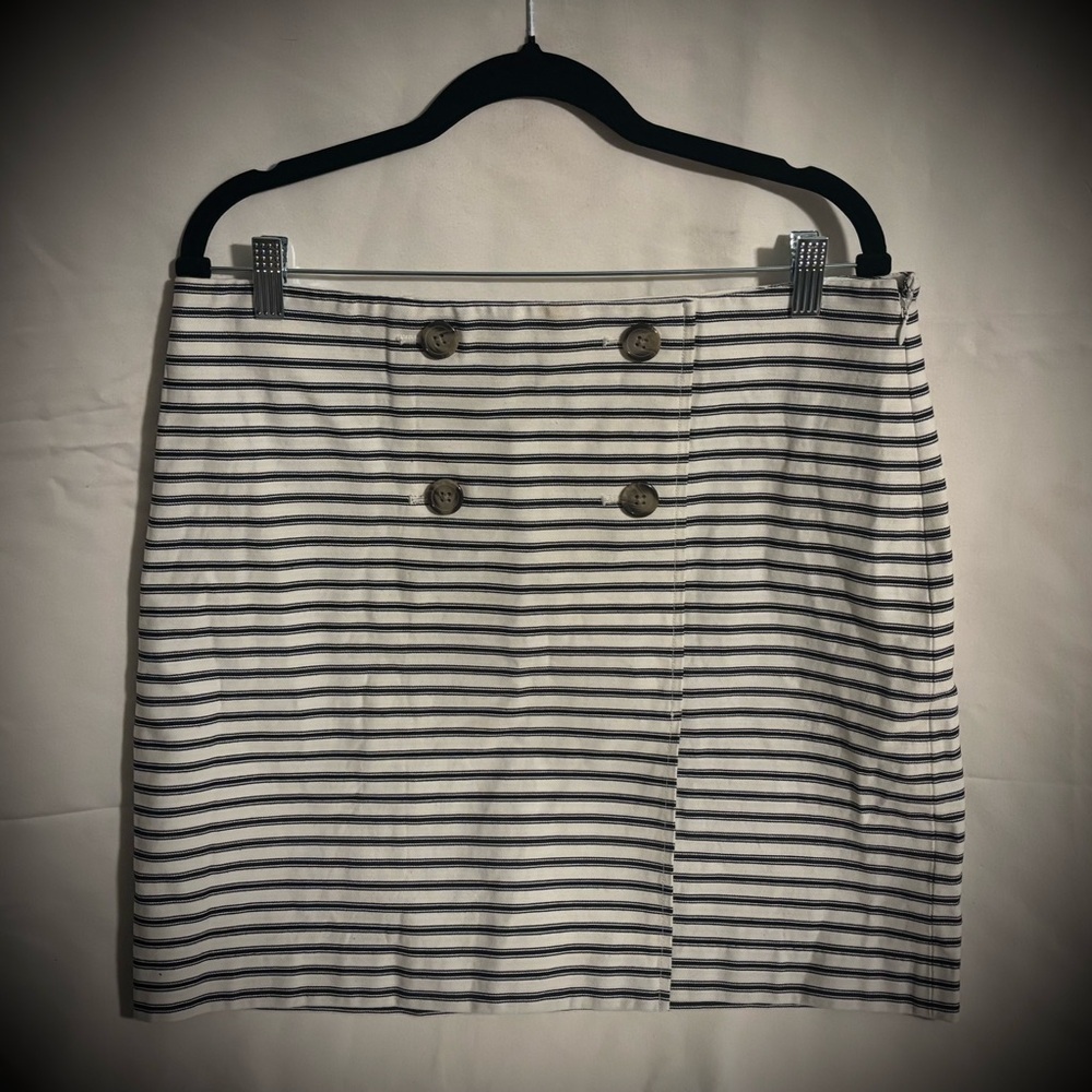 Ann Taylor LOFT Black and White Mini Pencil Skirt Cottagecore Country Cutie Prep